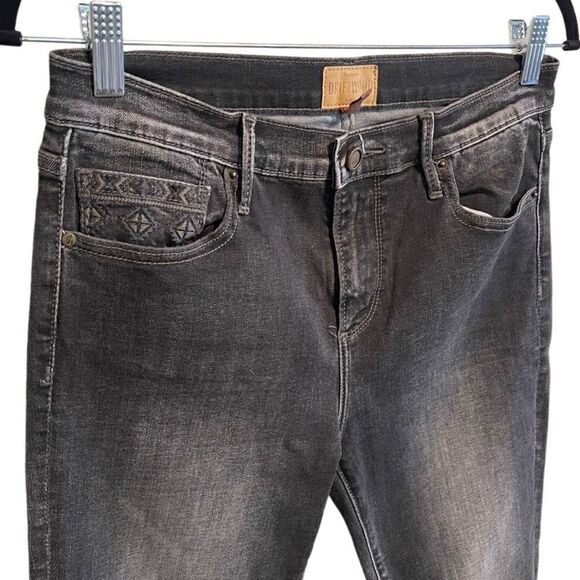 Driftwood- Women’s Jackie Embroidered Cuff Jeans Wash Black Gray, Size 28 - Picture 5 of 15